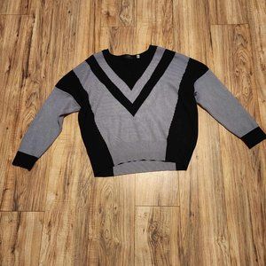 Tahari Black & Gray Sweater